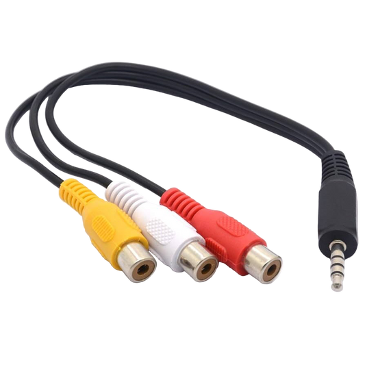 Cable High Quality Stereo Audio to 3 RCA Cable