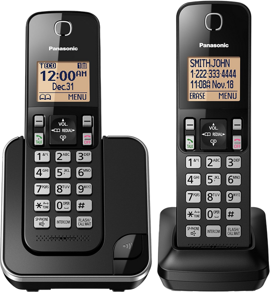 Panasonic DECT 6.0 2 Expandable Cordless Phone with Call Block