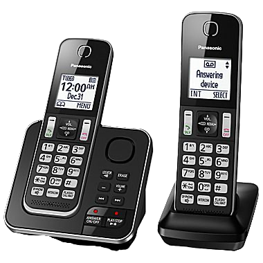 Panasonic DECT 6.0 2 Expandable Cordless Phone with Answering Machine and Call Block