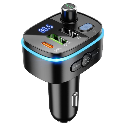 HOCO Car Charger with Bluetooth FM Transmitter