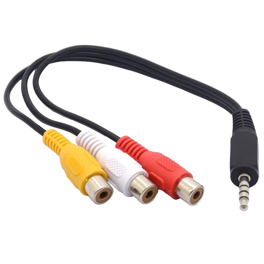Cable High Quality Stereo Audio to 3 RCA Cable