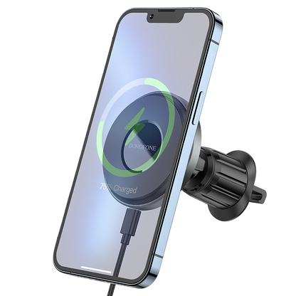 BOROFONE Wireless Charging Strong Magnetic Air Outlet Car Holder